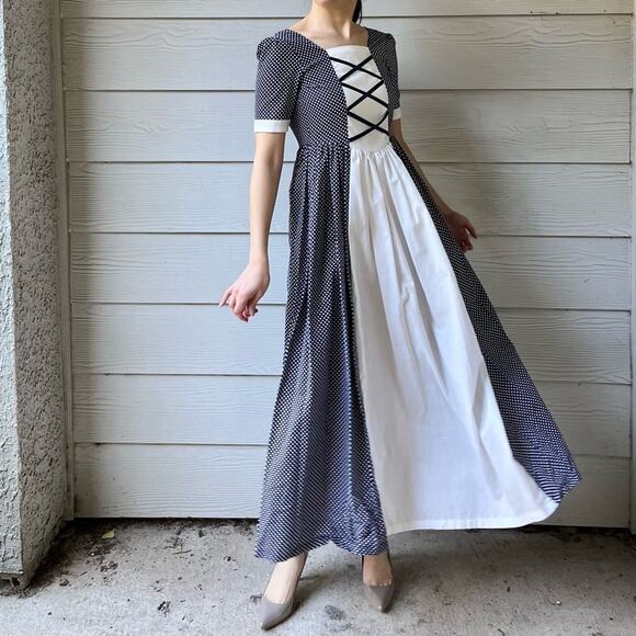 Handmade Joann Fabric Dotted Maxi Dress/ Girls’s Size.--MA4 - Picture 4 of 13